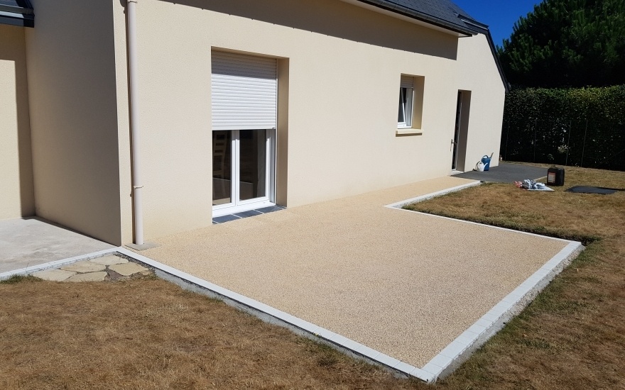 Cration Terrasse en Minralstar - Entreprise Pridy - Ctes d'Armor conue le 27/11/2018