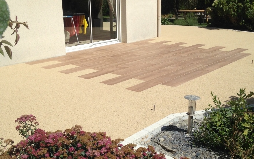 Ralisation Terrasse en Dallage - Manche conue le 30/01/2019