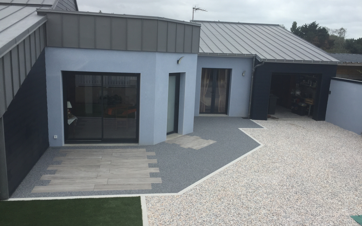 Conception Terrasse en dallage - Entreprise Hebert - Manche ralise le 30/01/2019