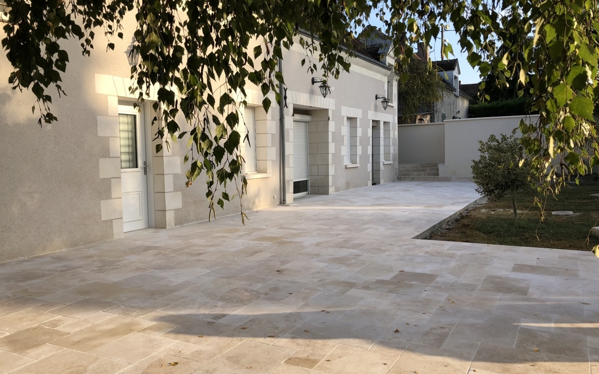 Conception Terrasse en dallage - Entreprise De Lima  Blois cre le 14/02/2019