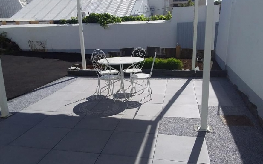 Cration Terrasse en Dallage  La Runion ralise le 04/06/2019