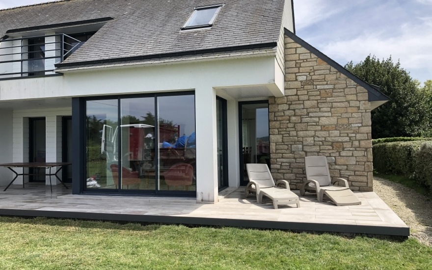 Ralisation Terrasse en dalles sur plots  le d'Arz cre le 24/06/2019