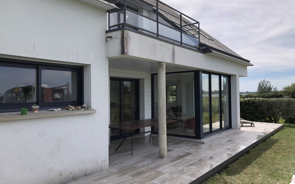 Ralisation Terrasse en dalles sur plots  le d'Arz cre le 24/06/2019