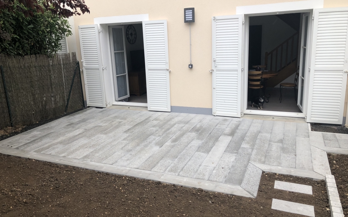 Ralisation Terrasse en dallage   Blois conue le 20/09/2019