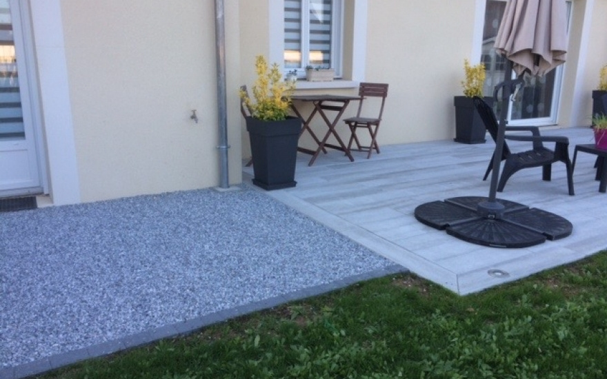 Cration Terrasse en bton imprim  Blois ralise le 20/09/2019