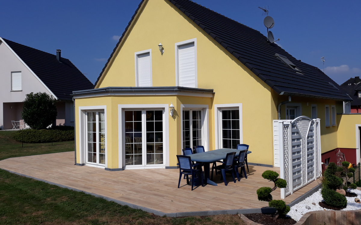 Cration Terrasse en Dallage Grs Cerame  - Bas-Rhin ralise le 31/10/2019