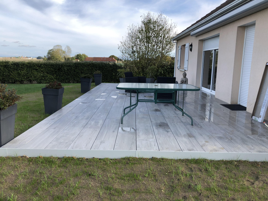 Ralisation Terrasse sur plots  Chapelon cre le 12/05/2020