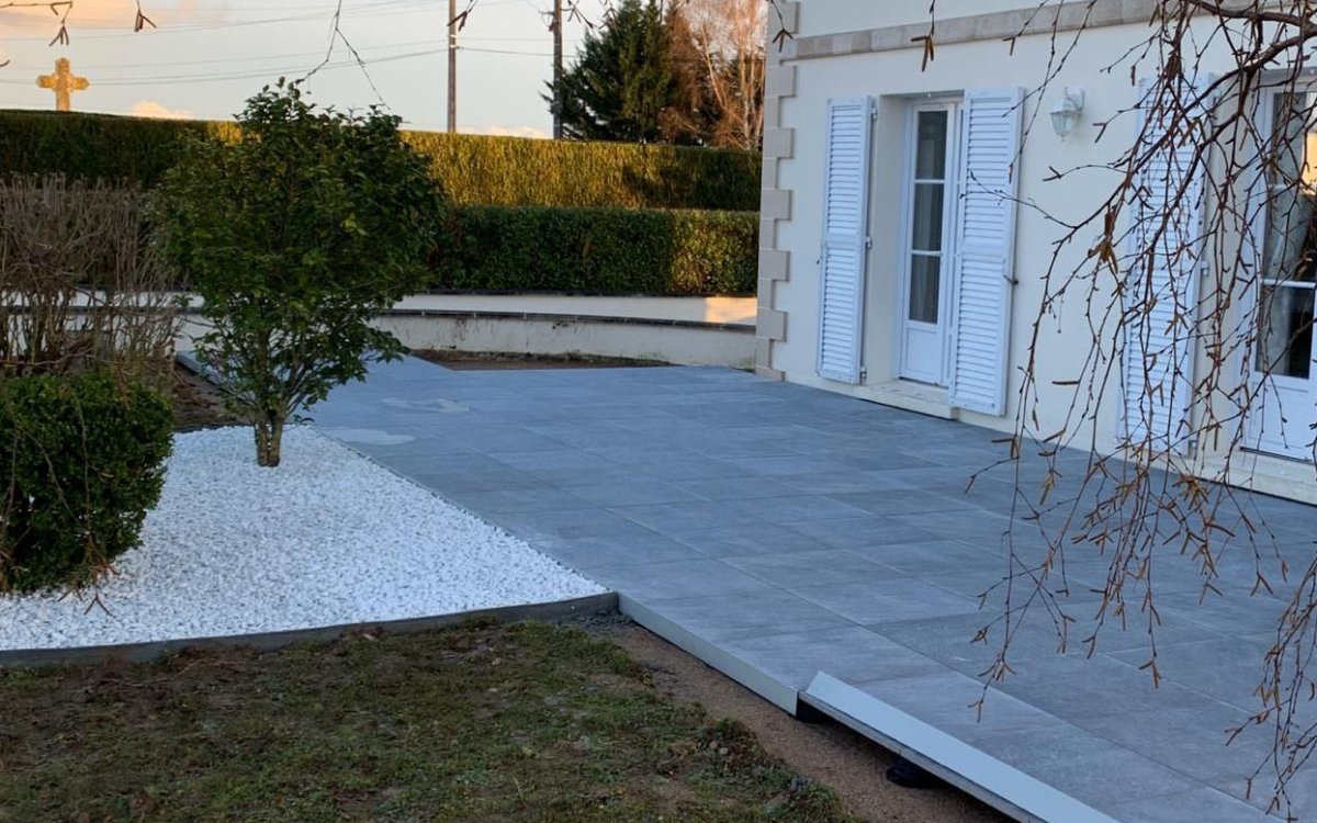 Ralisation Terrasse en dallage - Loiret cre le 19/05/2020