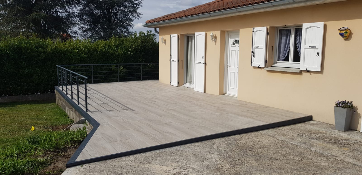 Cration Terrasse en pavage dallage et terrasse sur plots   DIEMOZ