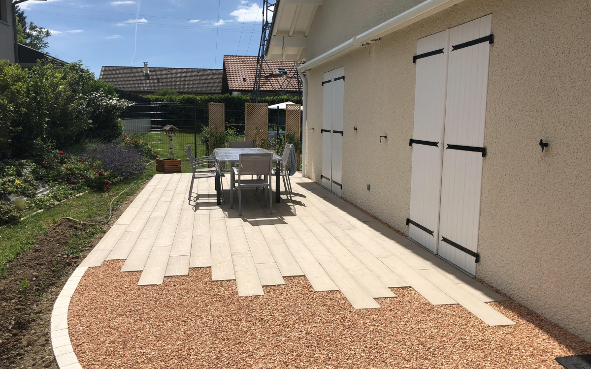 Cration Terrasse en Boib et Hydrostar  Margencel ralise le 15/06/2020