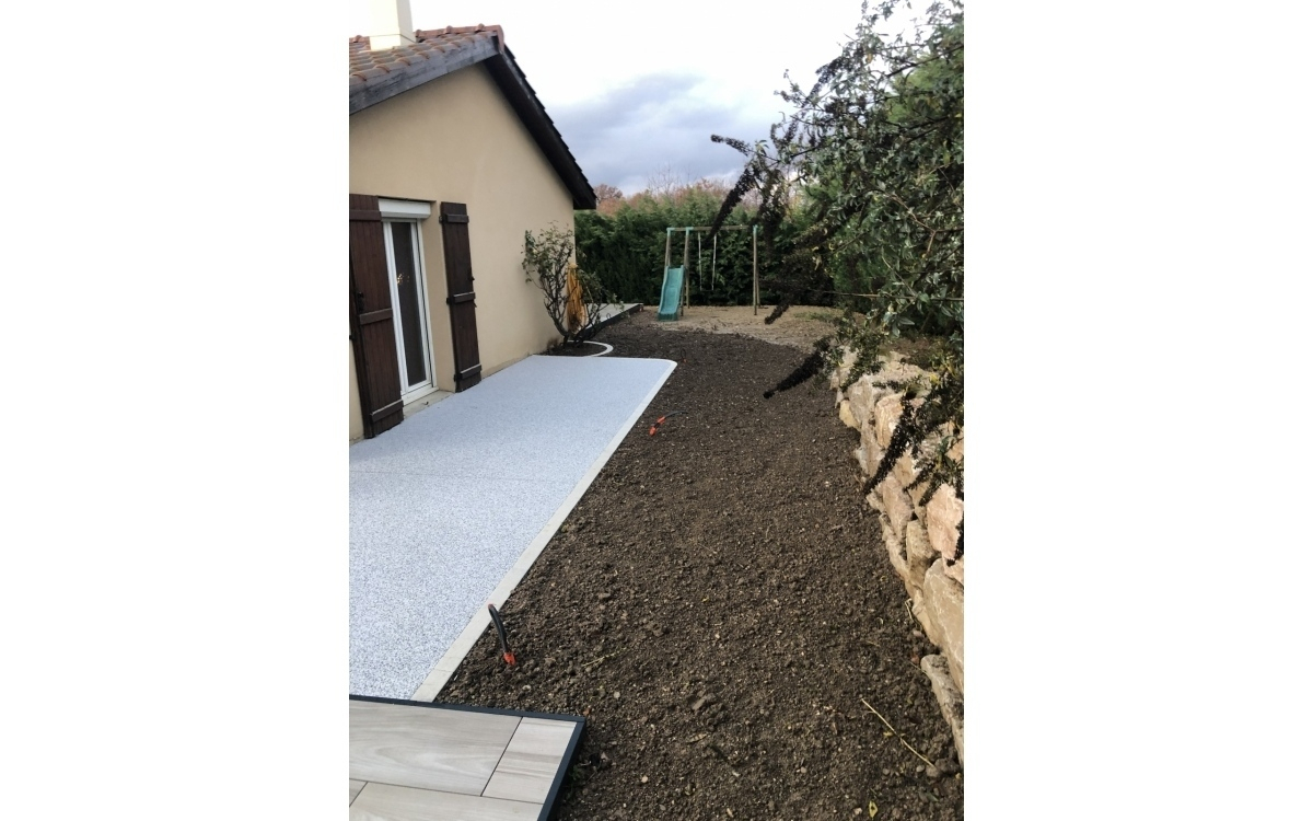 Cration Terrasse en Hydrostar, Pav la couture et terrasse sur plots  Cessieu conue le 24/04/2024