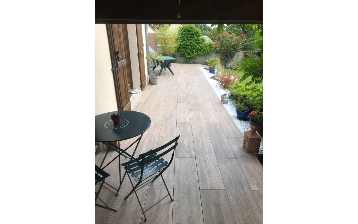 Cration Terrasse en dallage sur plots  Evecquemont