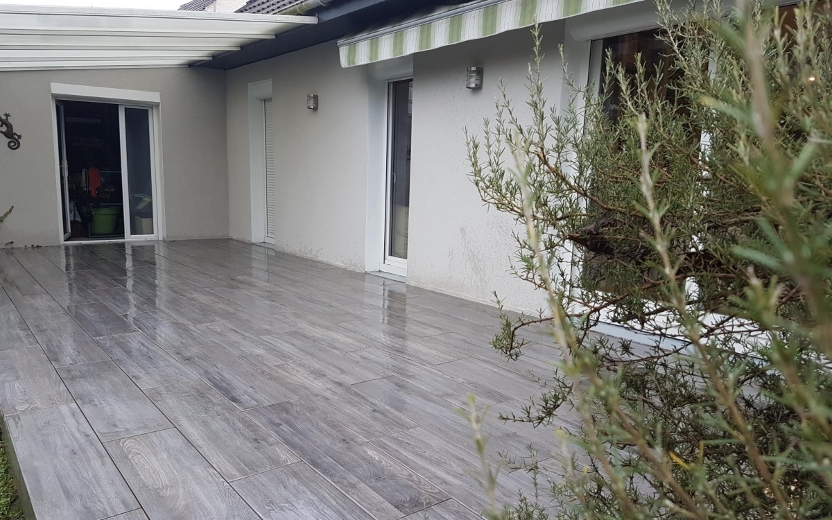 Cration Terrasse en dallage  Champigny-sur-Marne ralise le 26/02/2018