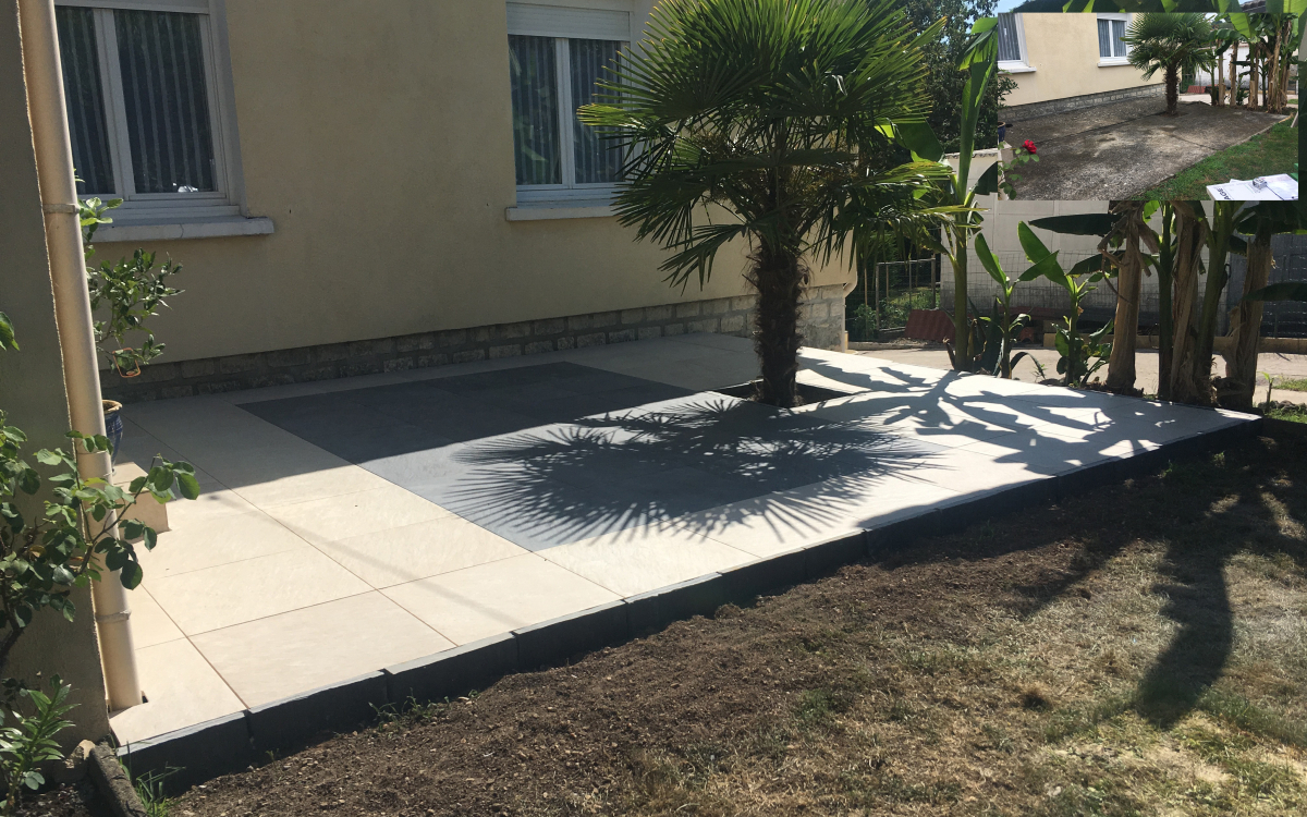 Ralisation Terrasse en dallage  Angoulme conue le 26/02/2018
