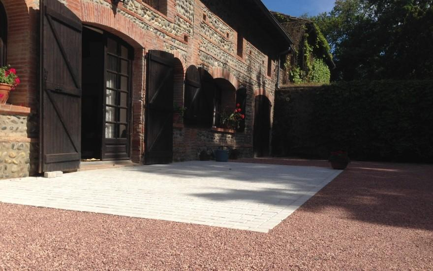 Cration Terrasse en pav La Couture  Merville ralise le 01/05/2025