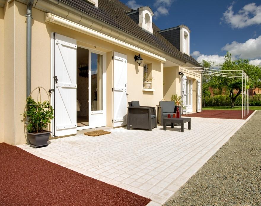 Conception Terrasse en pav� La Couture� � Neuville sur Sarthe