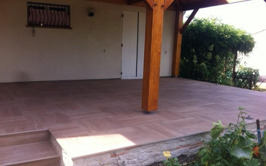 Cration Terrasse en dallage  Yvrac