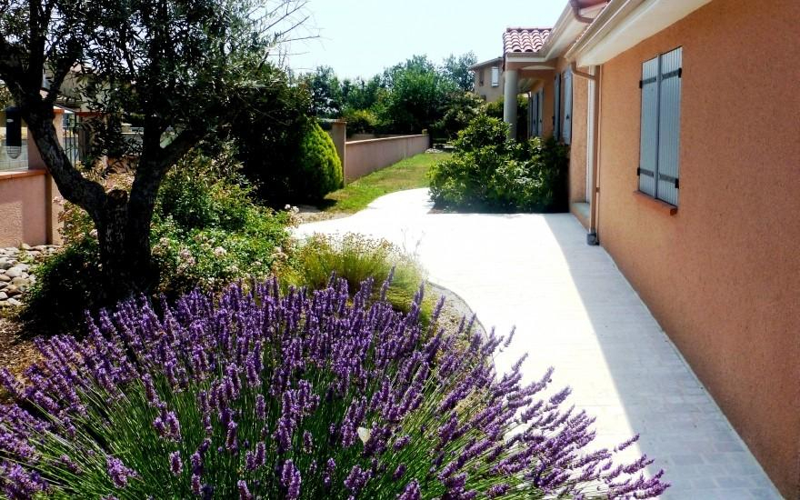 Ralisation Terrasse en pav La Couture  Saint-Clar-de-Riviere conue le 15/01/2018