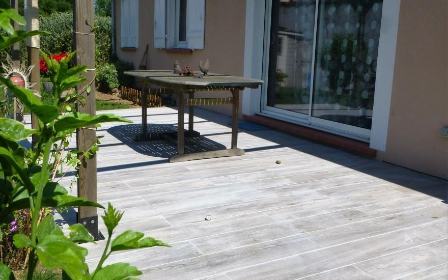 Cration Terrasse en dallage  Lherm conue le 15/01/2018