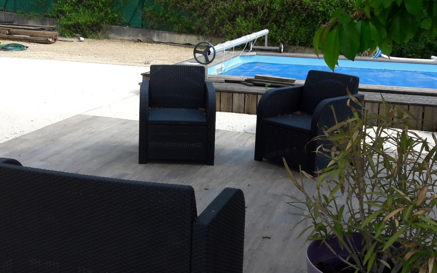 Cration Terrasse en Dalle  Jassans-Riottier