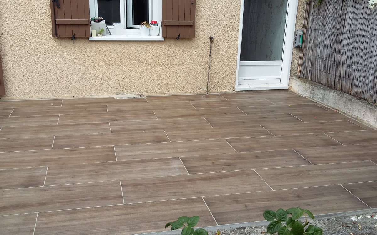 Cration Terrasse en dallage  Dcines-Charpieu