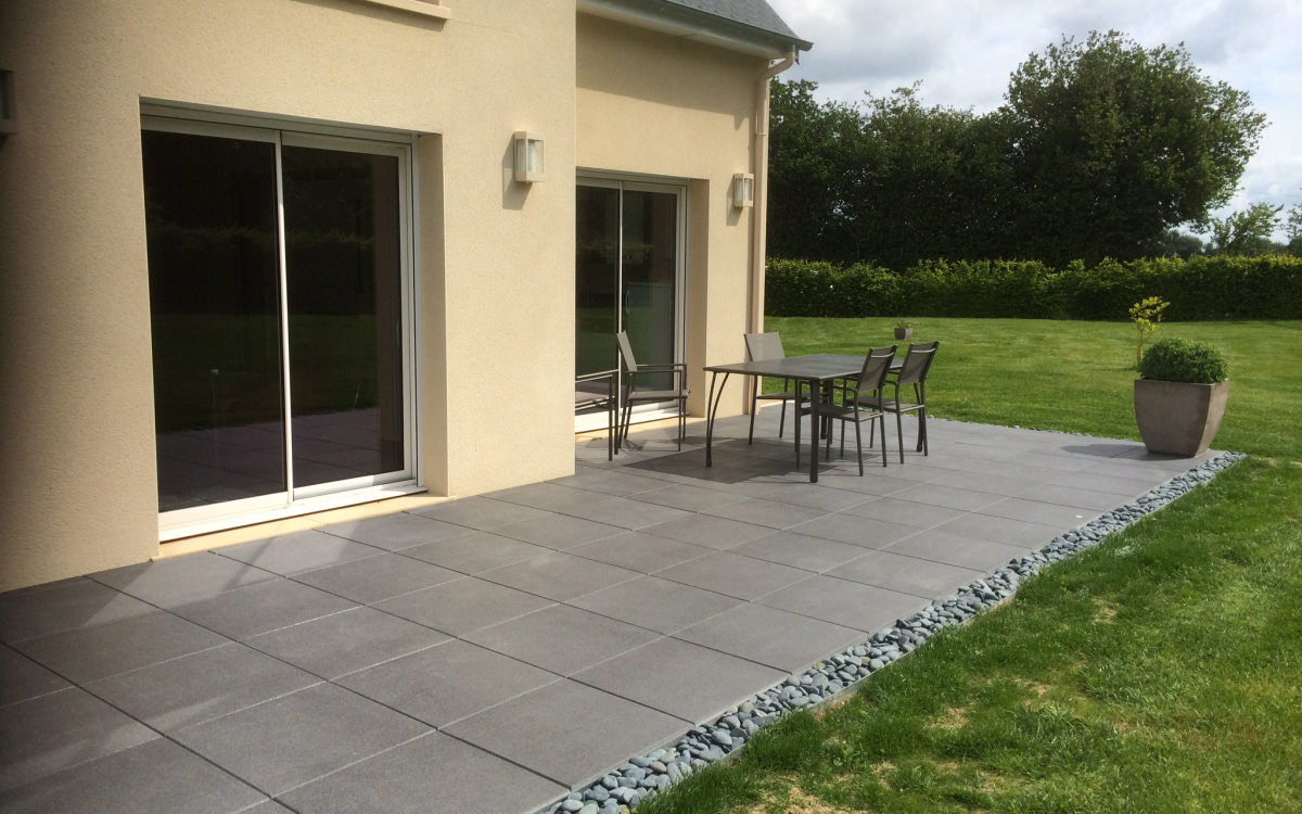 Cration Terrasse en dallage  corcei