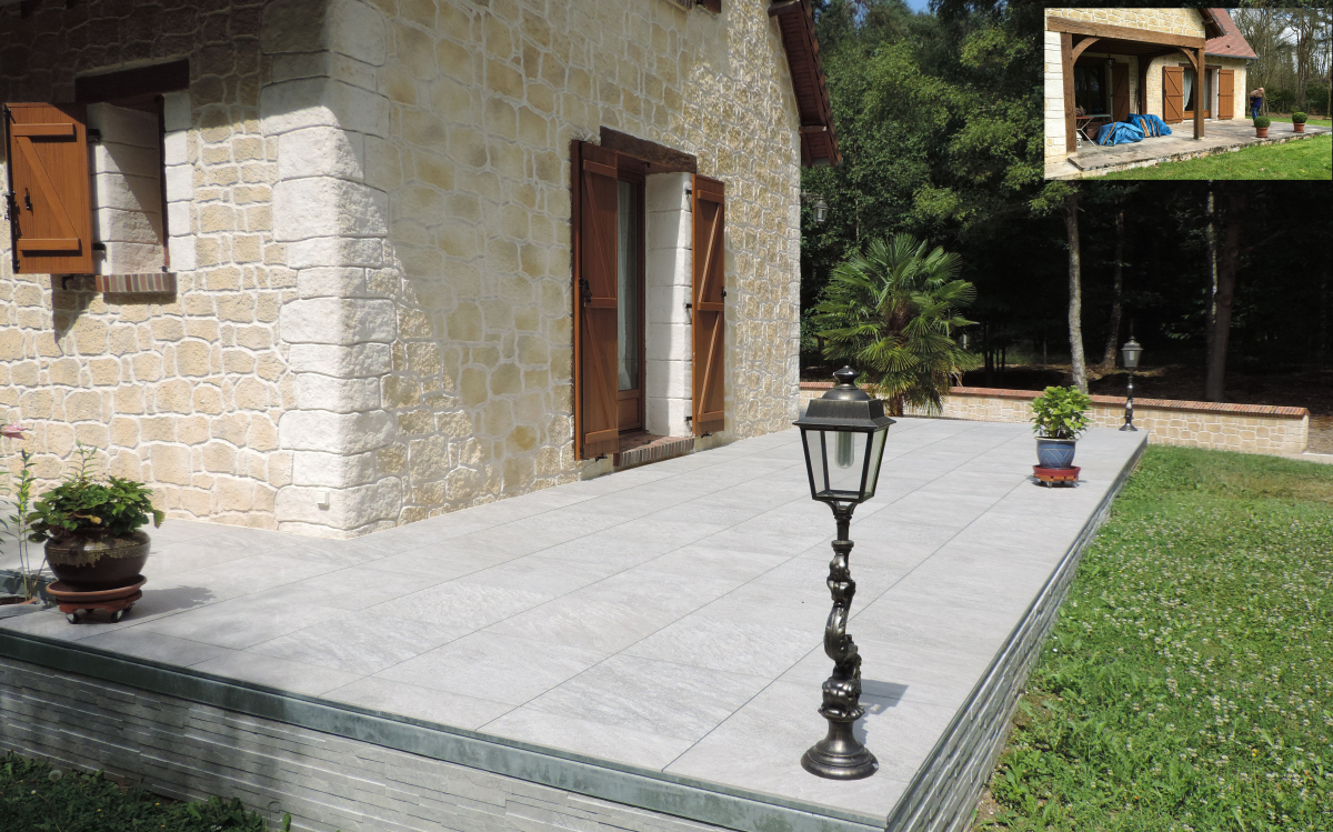 Ralisation Terrasse en dallage  Cond-sur-Iton conue le 01/05/2025