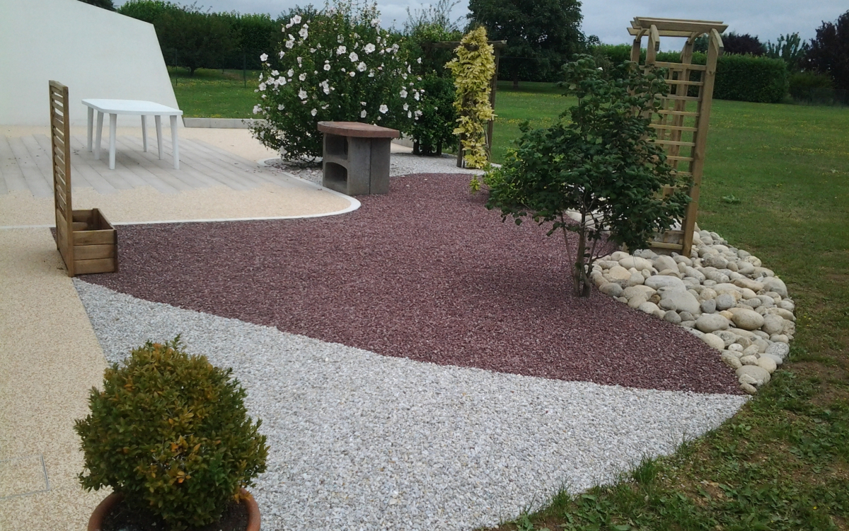 Cration Terrasse en Minralstar et Boib  Saintes