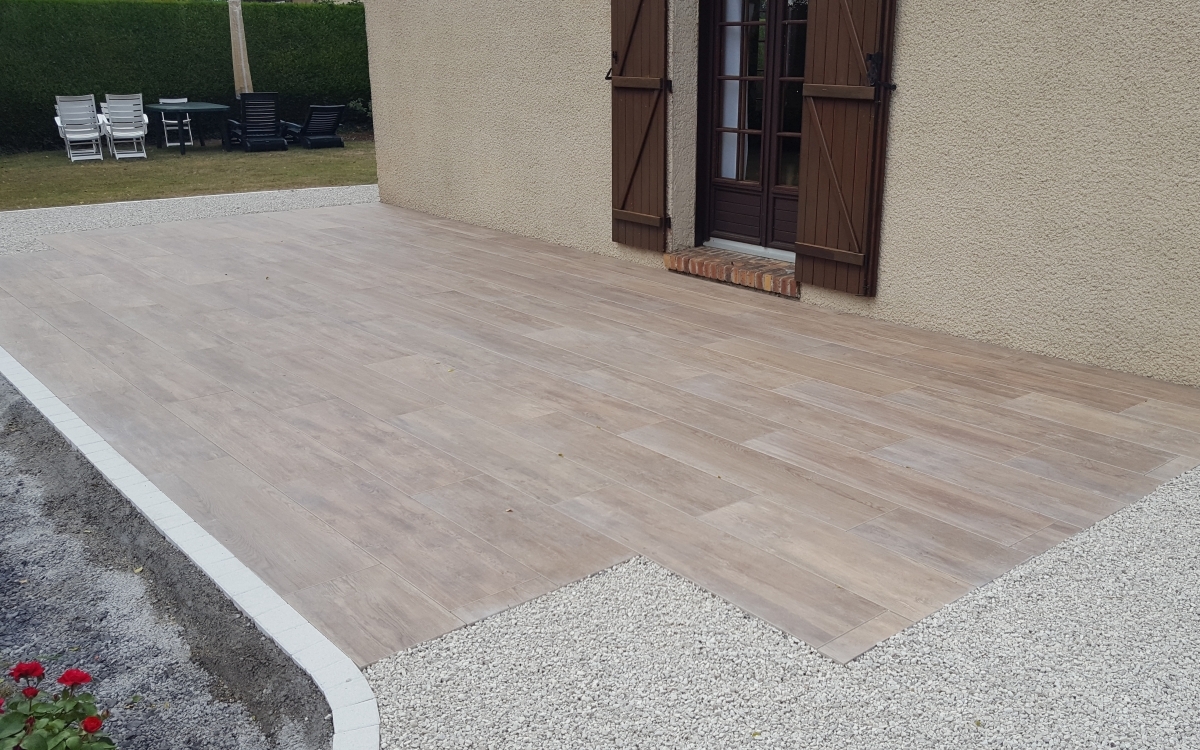 Cration Terrasse en dallage  Albert ralise le 01/05/2025