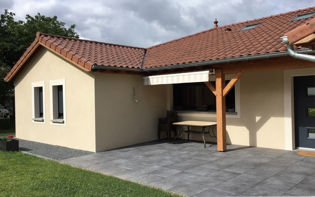Cration Terrasse en dallage  Bourg en Bresse conue le 28/12/2017