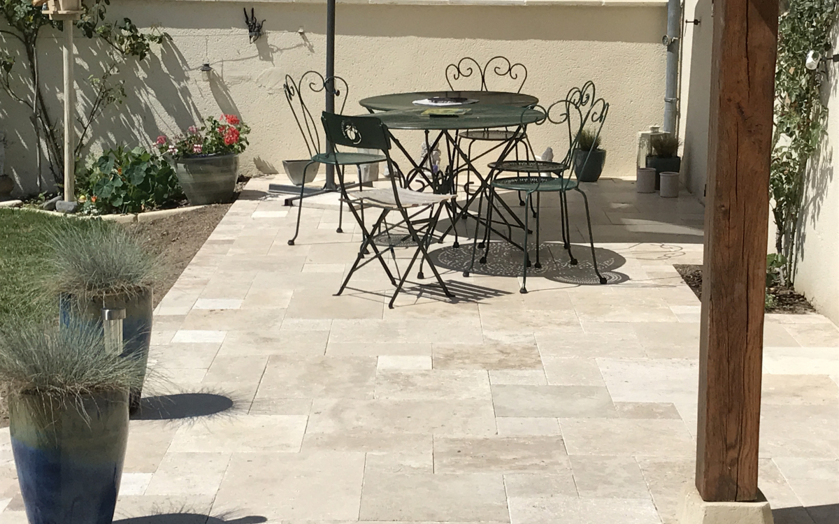 Ralisation Terrasse en dallage  Tours cre le 28/12/2017