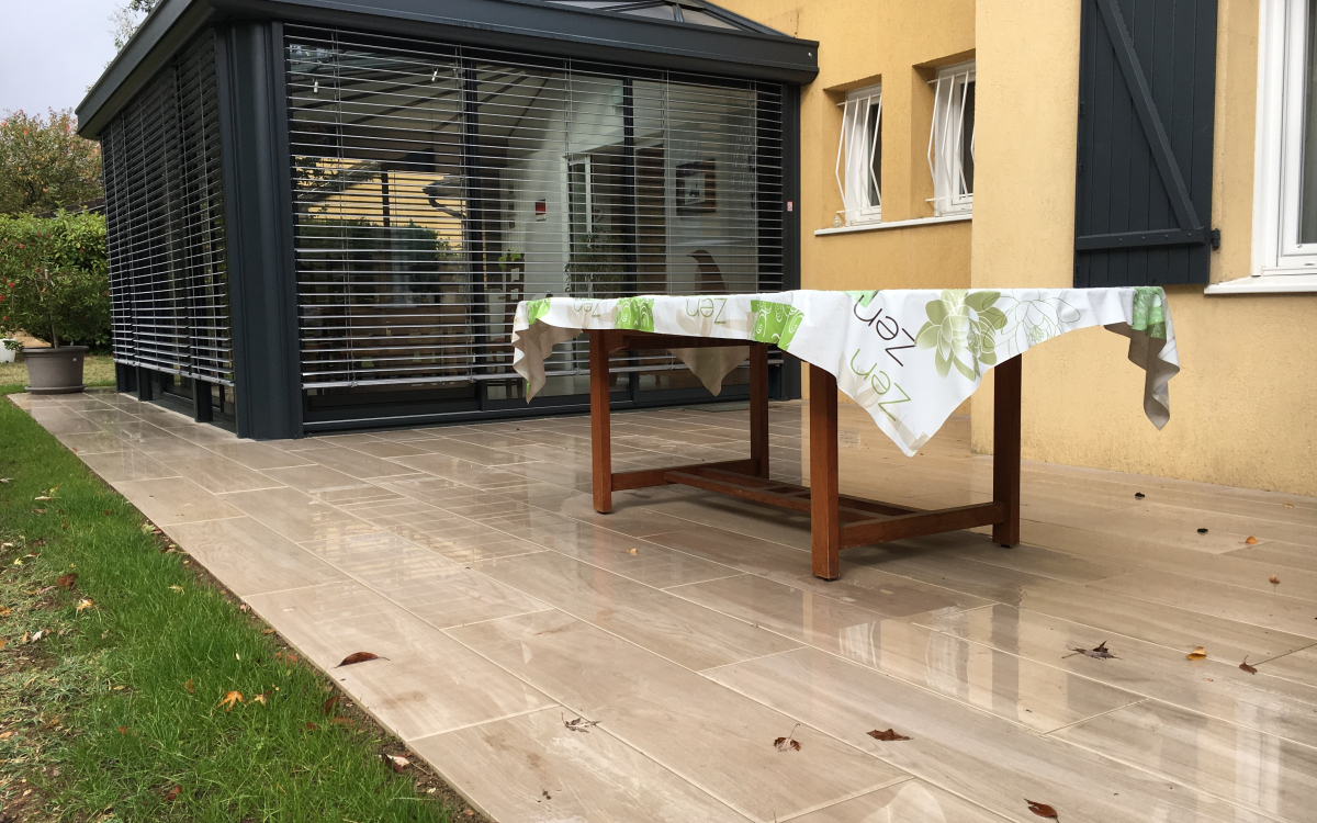 Cration Terrasse en dallage  Chatellerault ralise le 28/12/2017