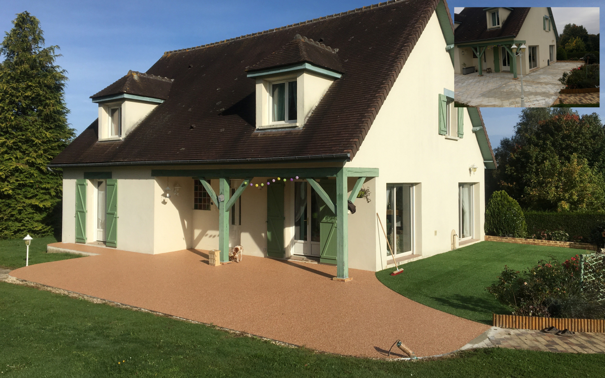 Cration Terrasse en Hydrostar et DM Green  Rmalard ralise le 28/12/2017