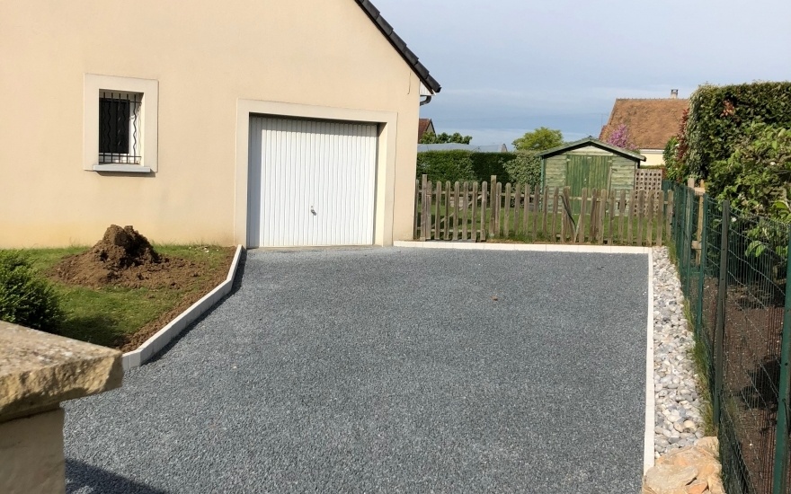 Cration Alle de garage en Alvostar - Entreprise Lowe en Eure-et-Loir  La Ferte Bernard ralise le 21/08/2018