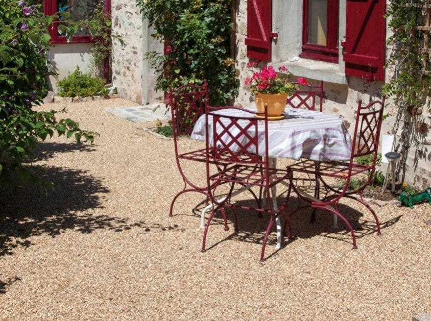 Terrasse en gravier