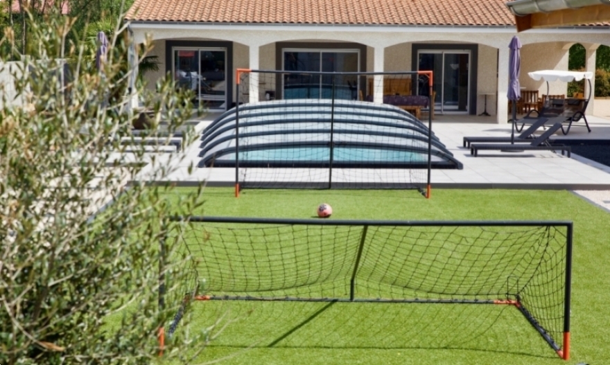 Terrasse en gazon synthétique