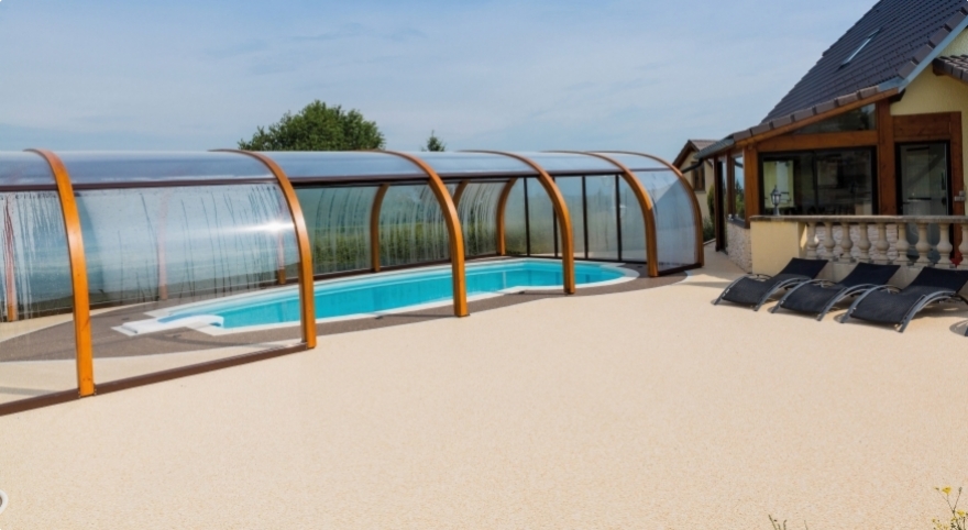 Terrasse en résine drainante
