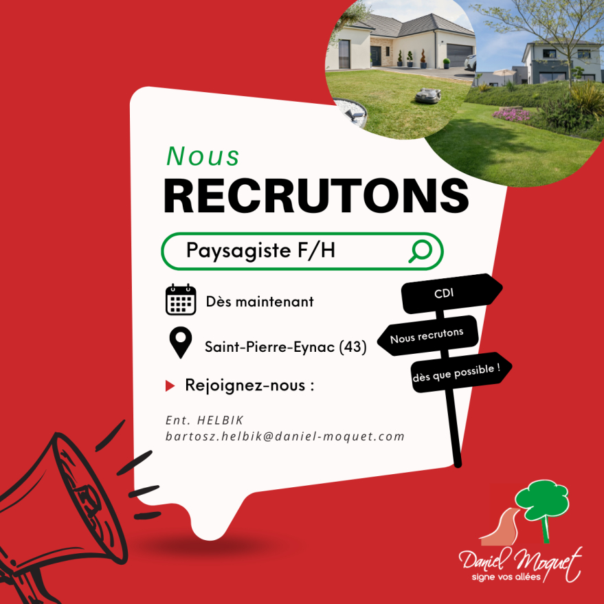 Nous recrutons un(e) Paysagiste F/H en CDI !