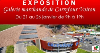 Exposition dans la galerie marchande de Carrefour Voiron