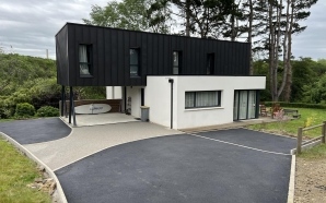 Alle de garage en bton decoratif et enrob  chaud18165