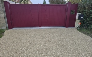 Alle de garage en enrob rouge  chaud, Gravistar beige et Pav la couture19968