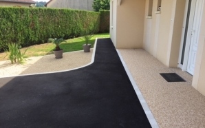 Entre de maison en Hydrostar et enrob noir  chaud - Entreprise Huet6161