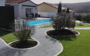 Alle de jardin en bton decoratif, Dm green et terrasse sur plots11954