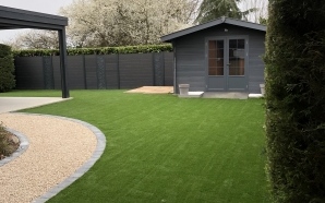 All�e de jardin en Alv�ostar�, Dm green� et pavage dallage19375