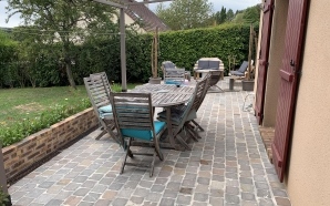 Terrasse en enrob  chaud et pavage dallage9777