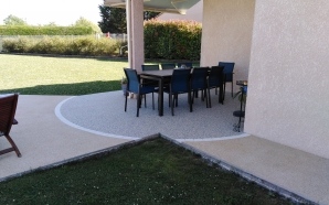 Terrasse en Hydrostar, Minralstar  et Pav la couture11367