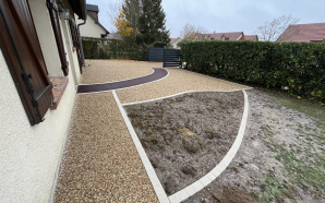 Cour en Alv�ostar�, dallage sur plots, Hydrostar�, Pav� la couture� et Stardraine�16684