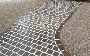 Cour en Alv�ostar� et pavage dallage17297