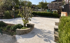 Terrasse en pavage dallage18244