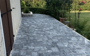 Entr�e de maison en Alv�ostar�, pavage dallage et Pav� la couture�19199